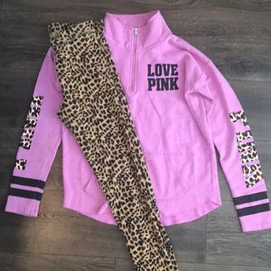 VS pink cheetah set